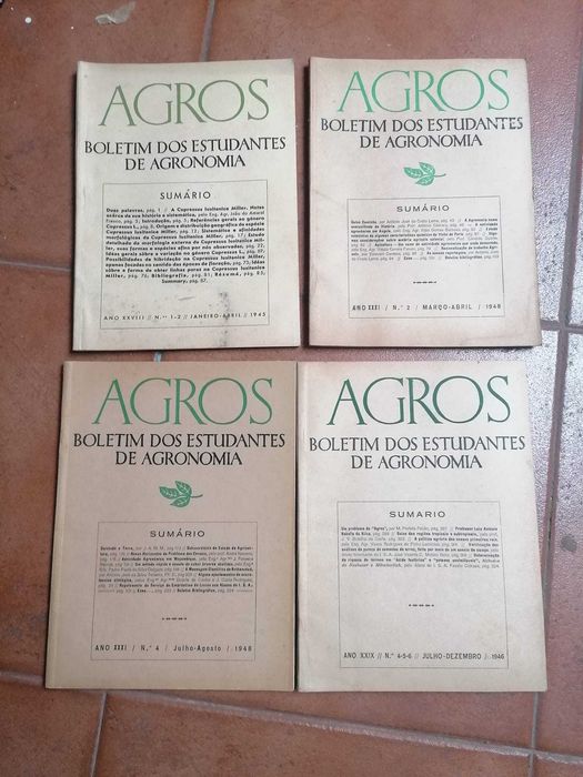4 Revistas Agros - anos 40 - Instituto Superior de Agronomia (ISA)