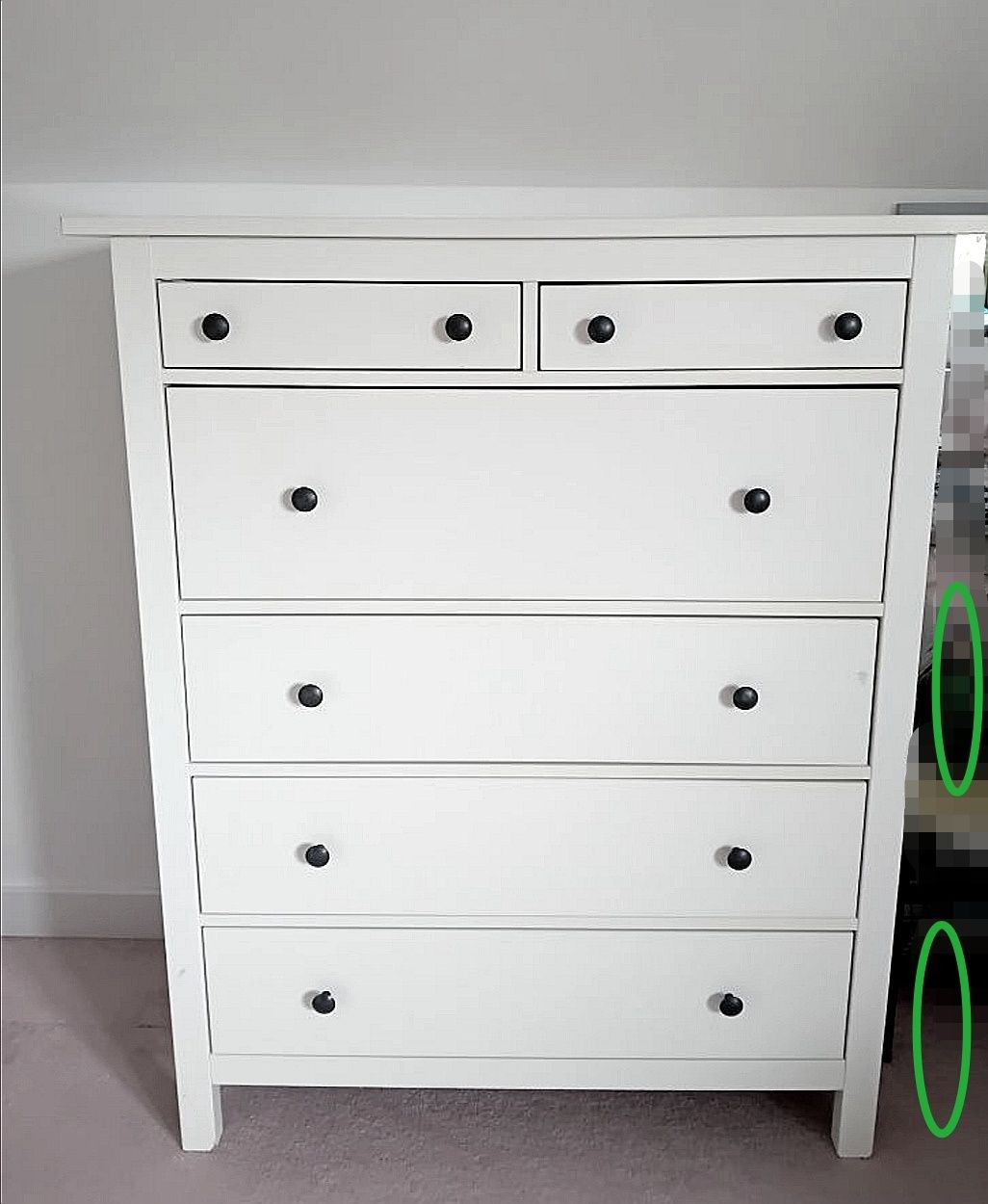 Meble Ikea - Szafa Pax, Hemnes biurko, komoda, łóżko szare - stelaż