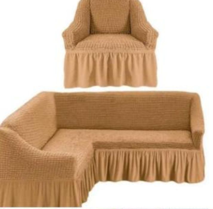 Чохол на кутовий диван та крісло