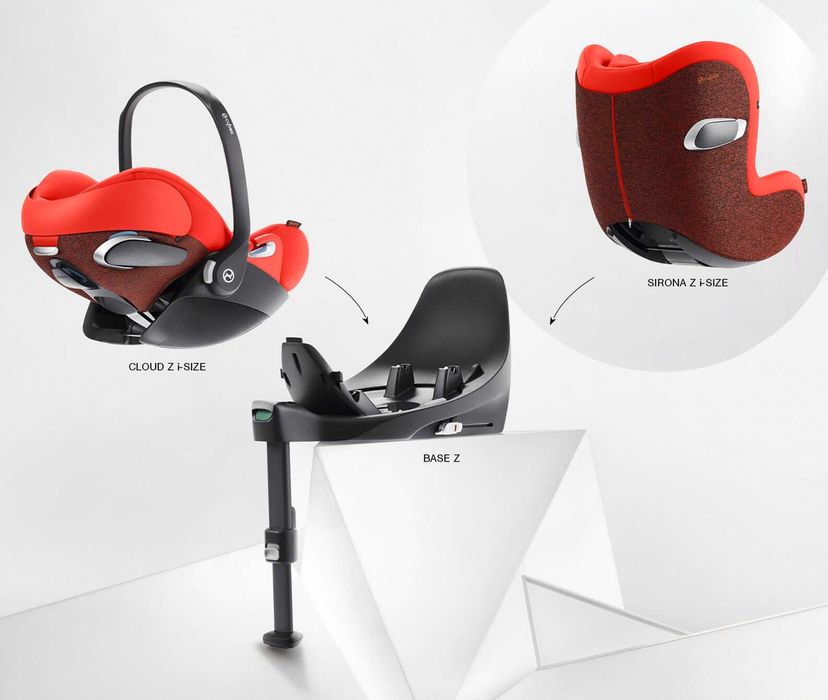 Ovo para bebé Cybex Cloud Z i-size Platinum em cor Azul Navy.
