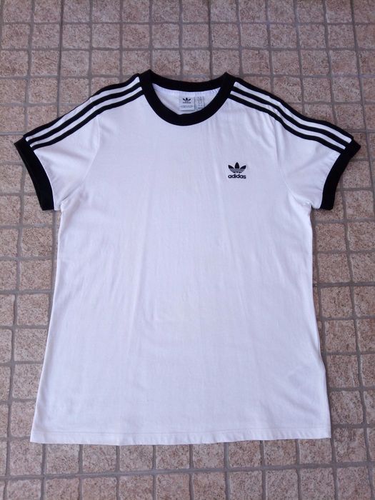 T-shirt Adidas Branca e Preta Unissexo Nova