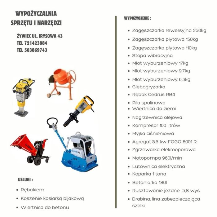 Betoniarka, winrator do betonu wynajmę, wypożyczę