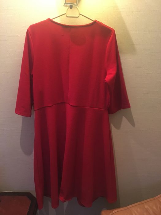 Червона сукня новорічна святкова великого розміру БАТАЛ