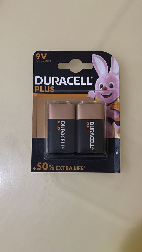 Батарейки Duracell 9V, D