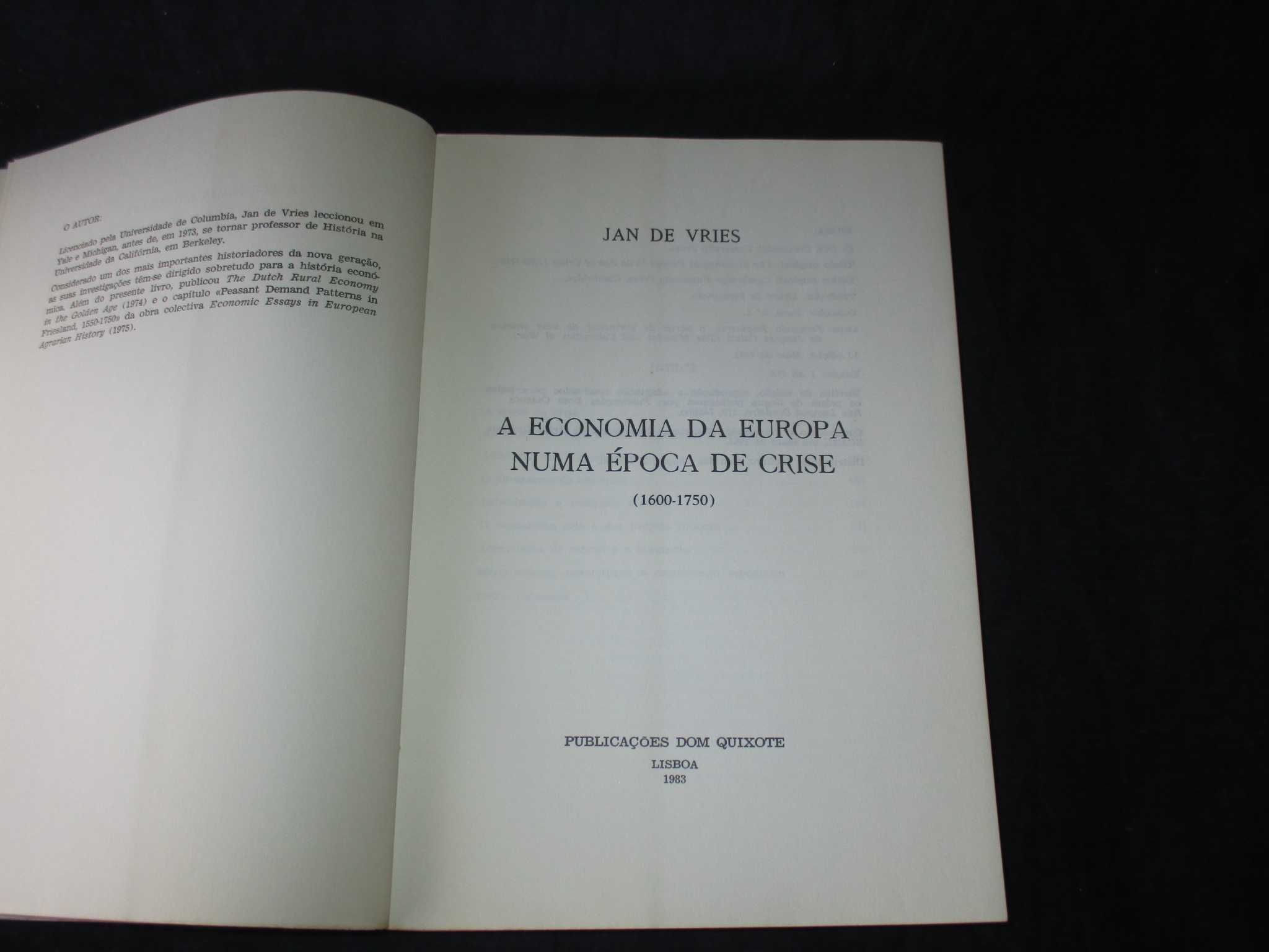 Livro A Economia da Europa numa Época de Crise