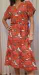 Vestido com Estampa de flor