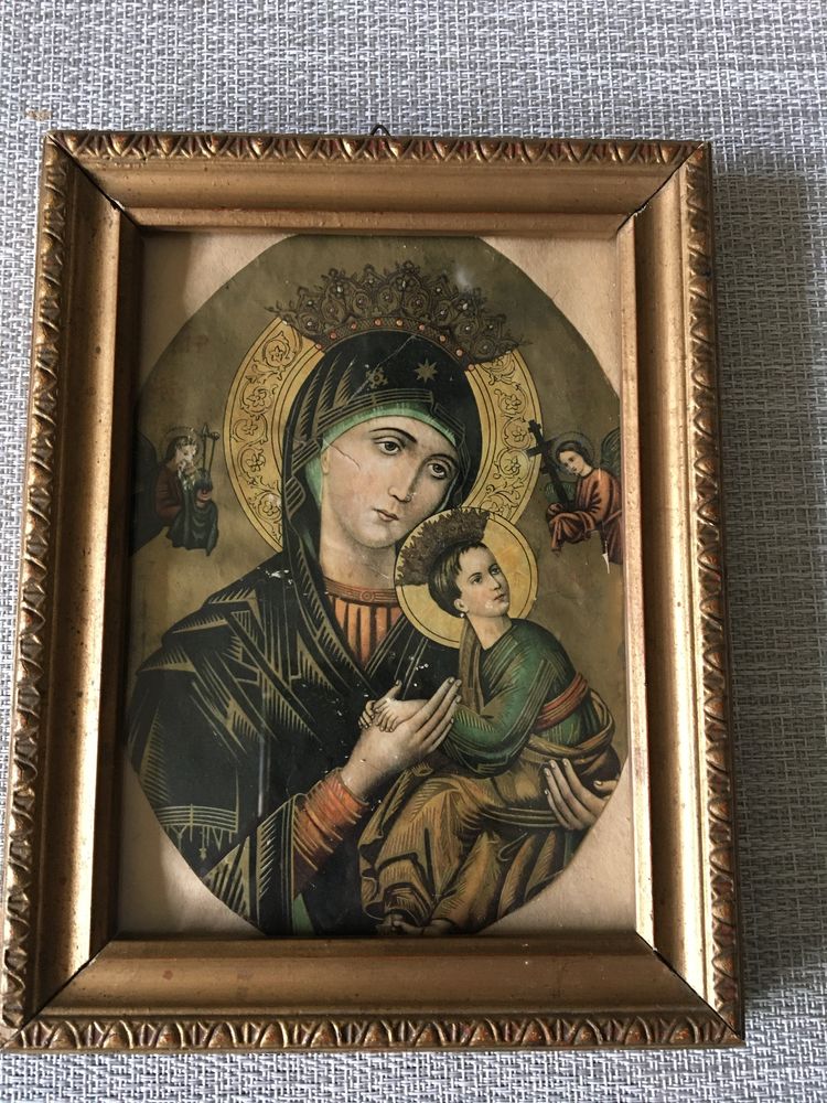Ikona grecka Matka Boska Nieustającej Pomocy w Koronie