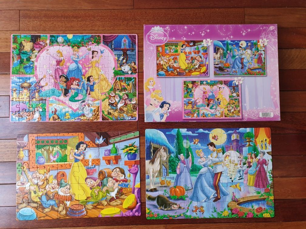 4 puzzle Disney Księżniczki