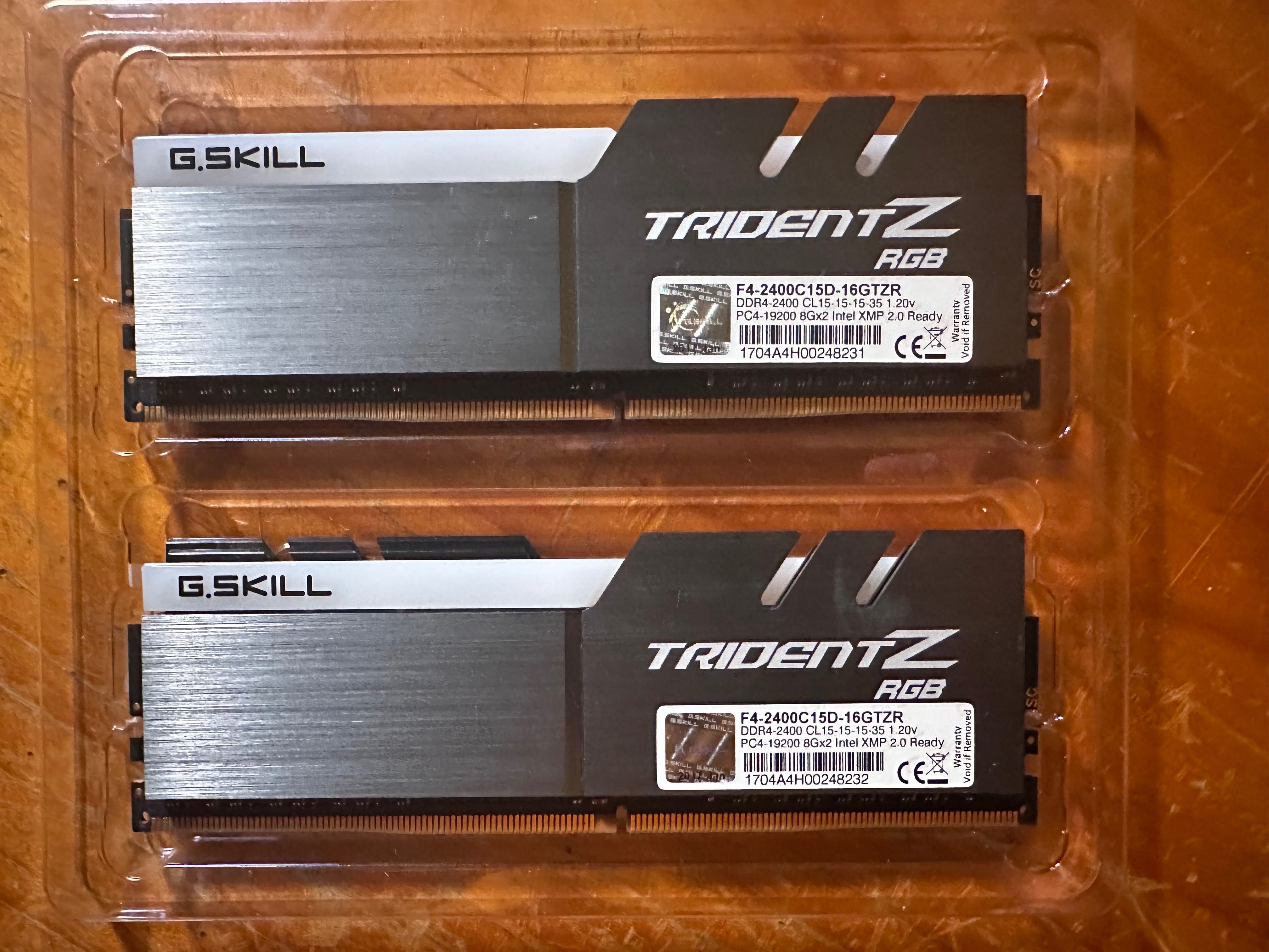 G.SKILL TRIDENT Z RGB 16gb (8gbx2) ddr4 2400mhz