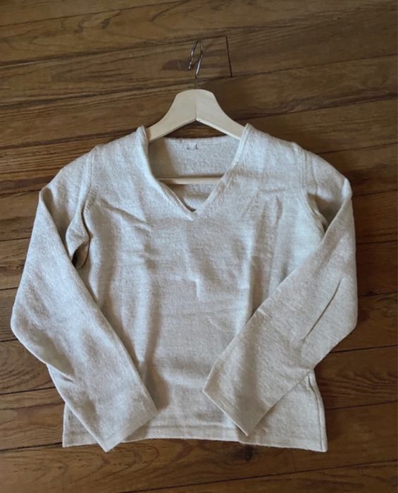 Camisola beje de algodão