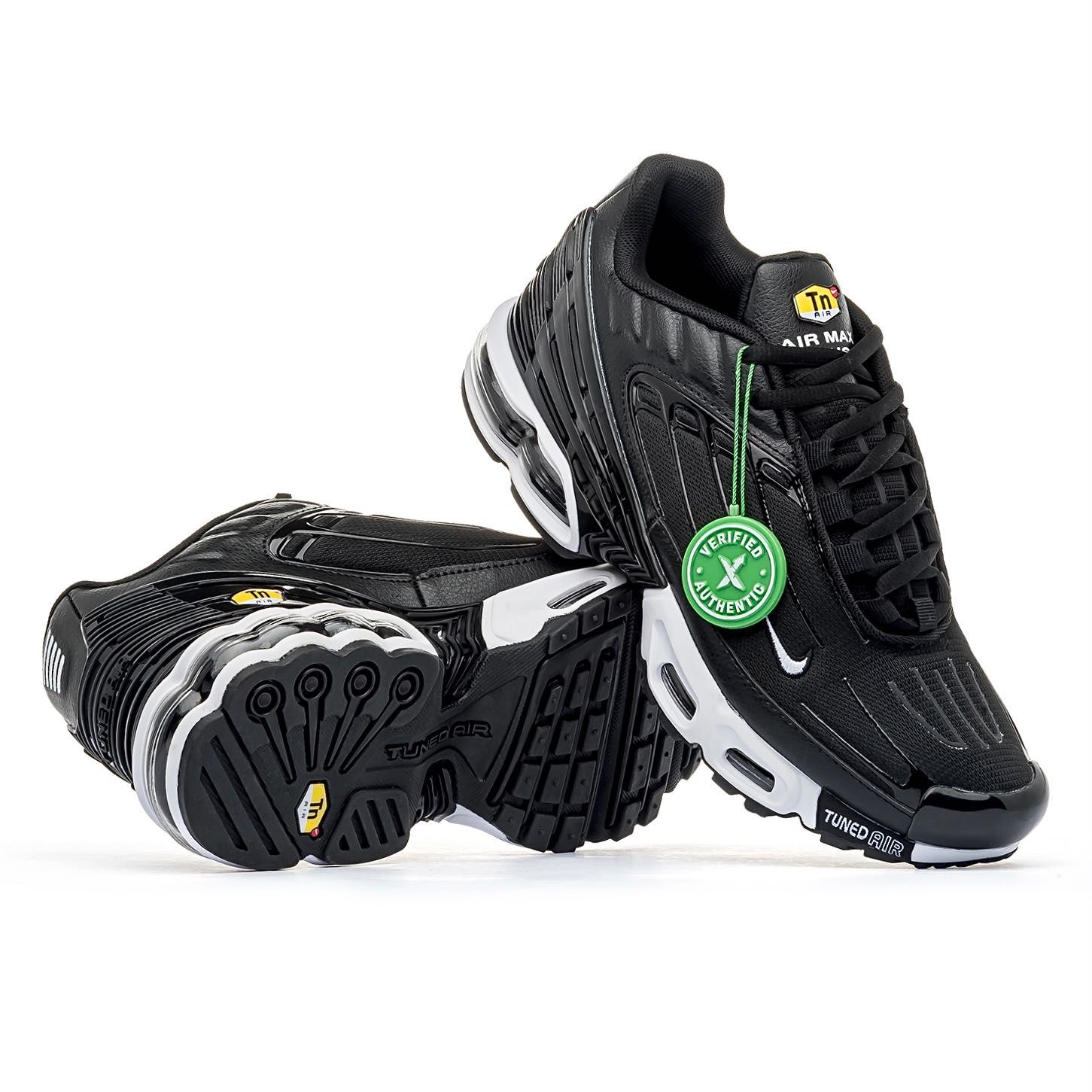 Мужские кроссовки Nike Air Max TN Plus 3 Leather Black White. 41-45