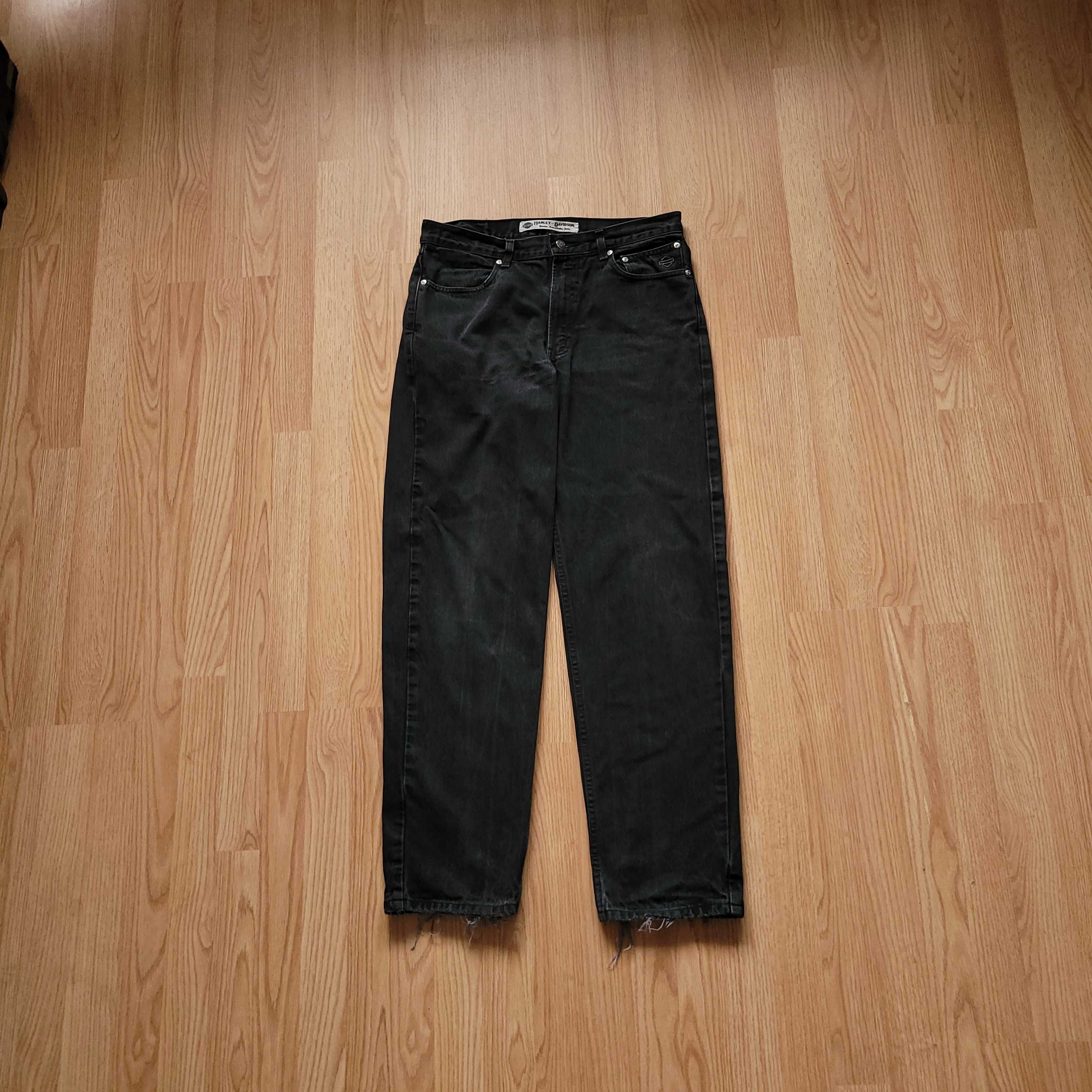 Spodnie jeansowe Harley Davidson 34/32us black washed