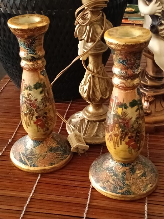 Par de castiçais Satsuma