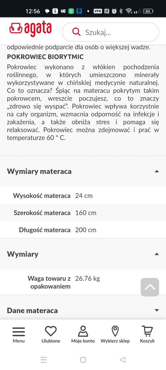 Materac  piankowy