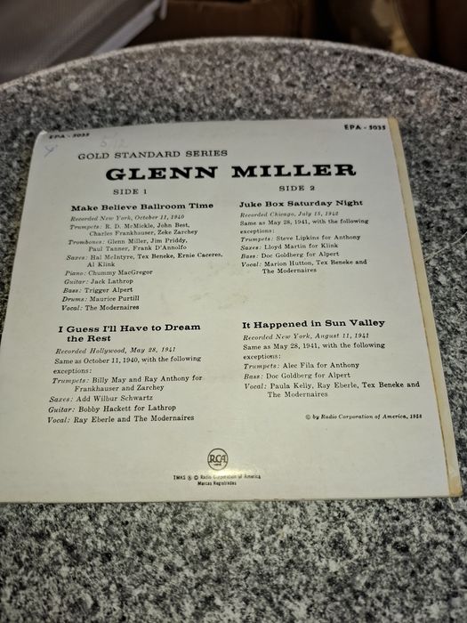 Vinil 45rpm de Glenn Miller
