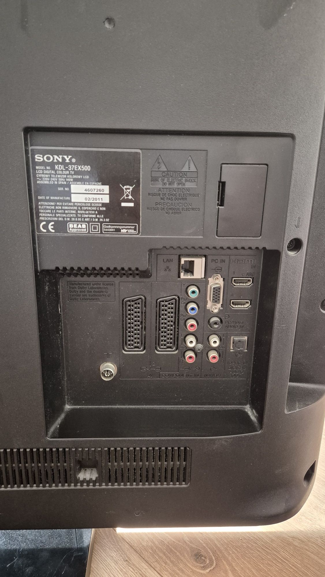 Tewizor Sony Bravia 43 cale + dekoder dvb-t