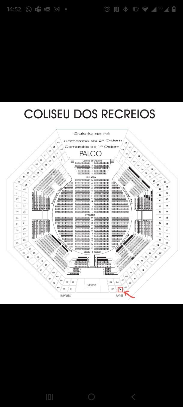 Bilhetes Camarote Frontal - Beth Gibbons 16Julho