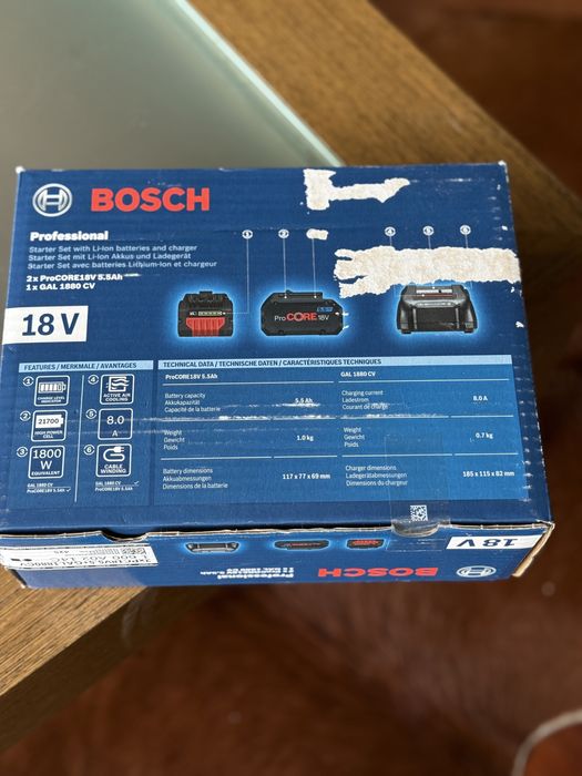 2 x akumulator BOSCH Professional 5.5Ah 18V + ładowarka