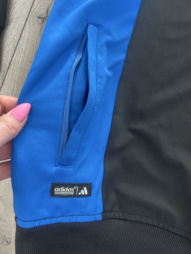 Męski czarno niebieski dres adidas w rozmiarze 2xl