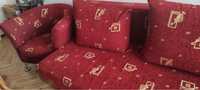 Czerwona kanapa + fotel