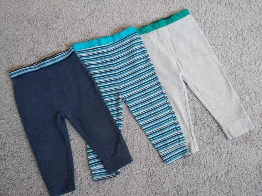 Next legi 3szt. legginsy spodnie dresy r. 80, 9-12mc , 3pak