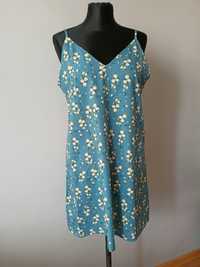 Shein Mini sukienka na ramiączkach, kwiatowy wzór, letnia rozmiar M/L
