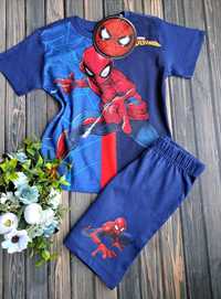 Piżama chłopięca komplet spodenki koszulka Spiderman rozm. 116