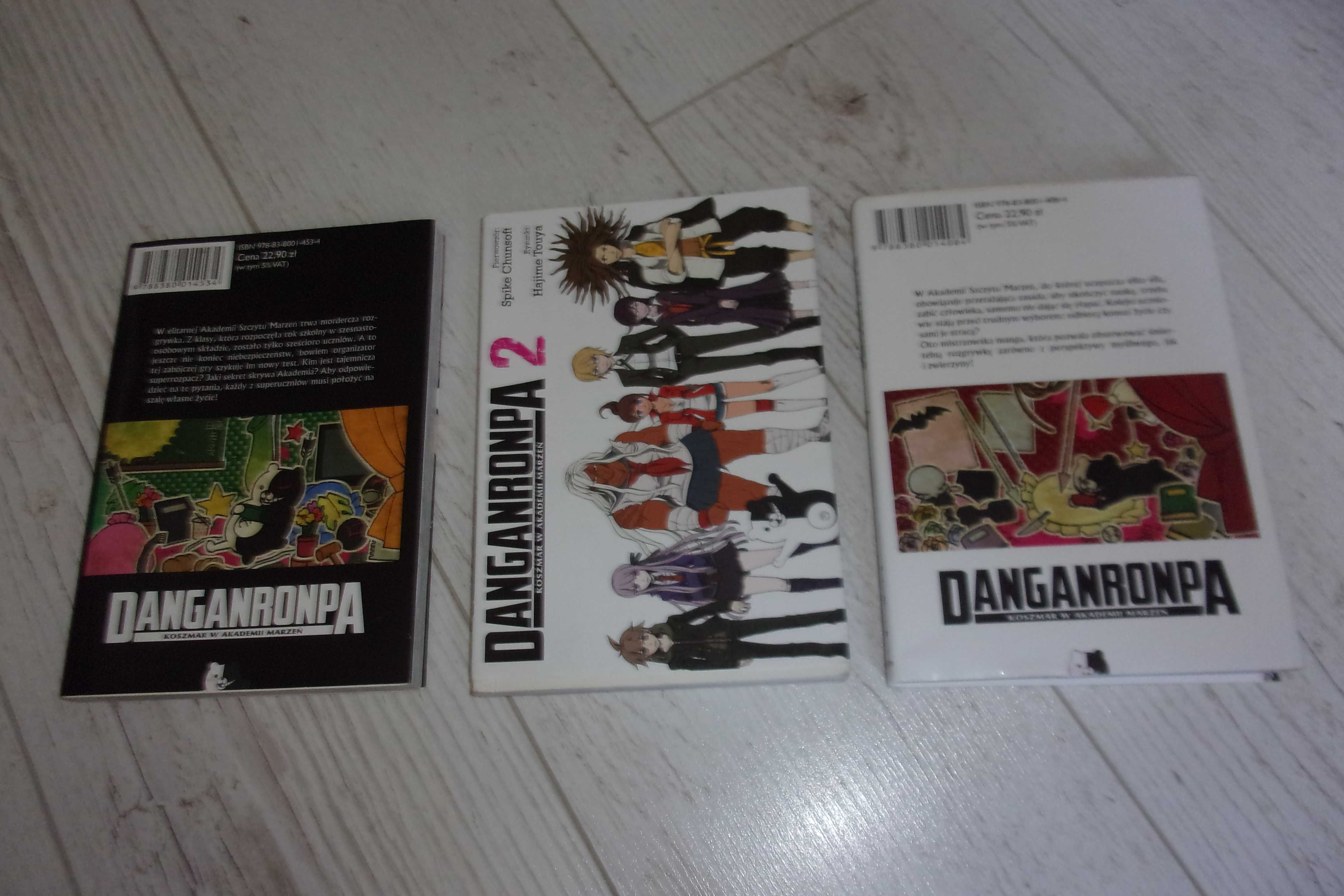 danganronpa 1 , 2 i 3 manga  komiks japoński