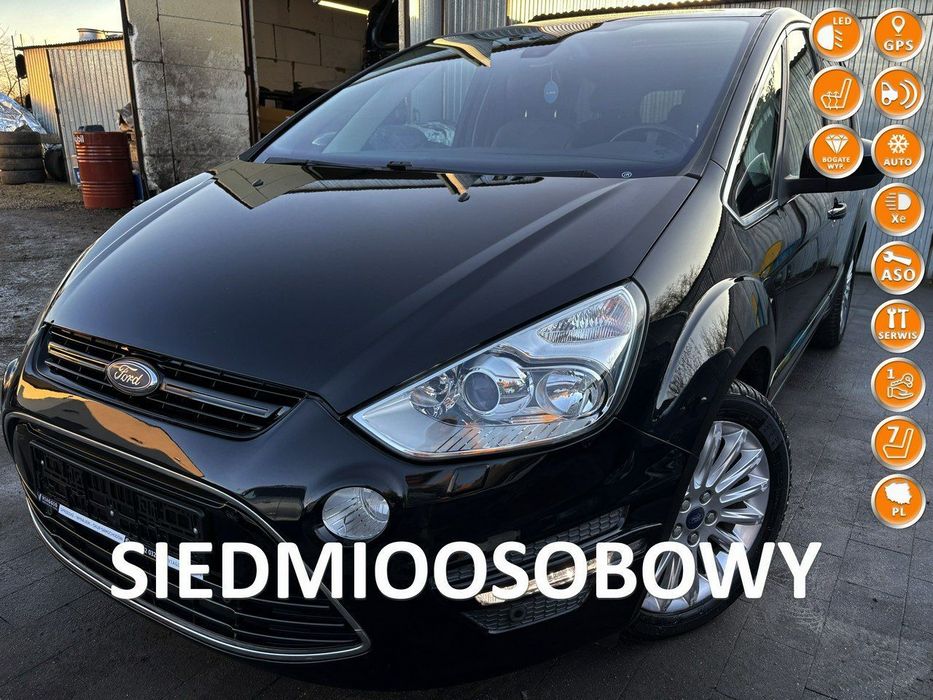 Ford S-Max S-MAX 2.0 TDCi 163km bi-xenon LED skóra NAVI pdc 7 FOTELI serwis 2013