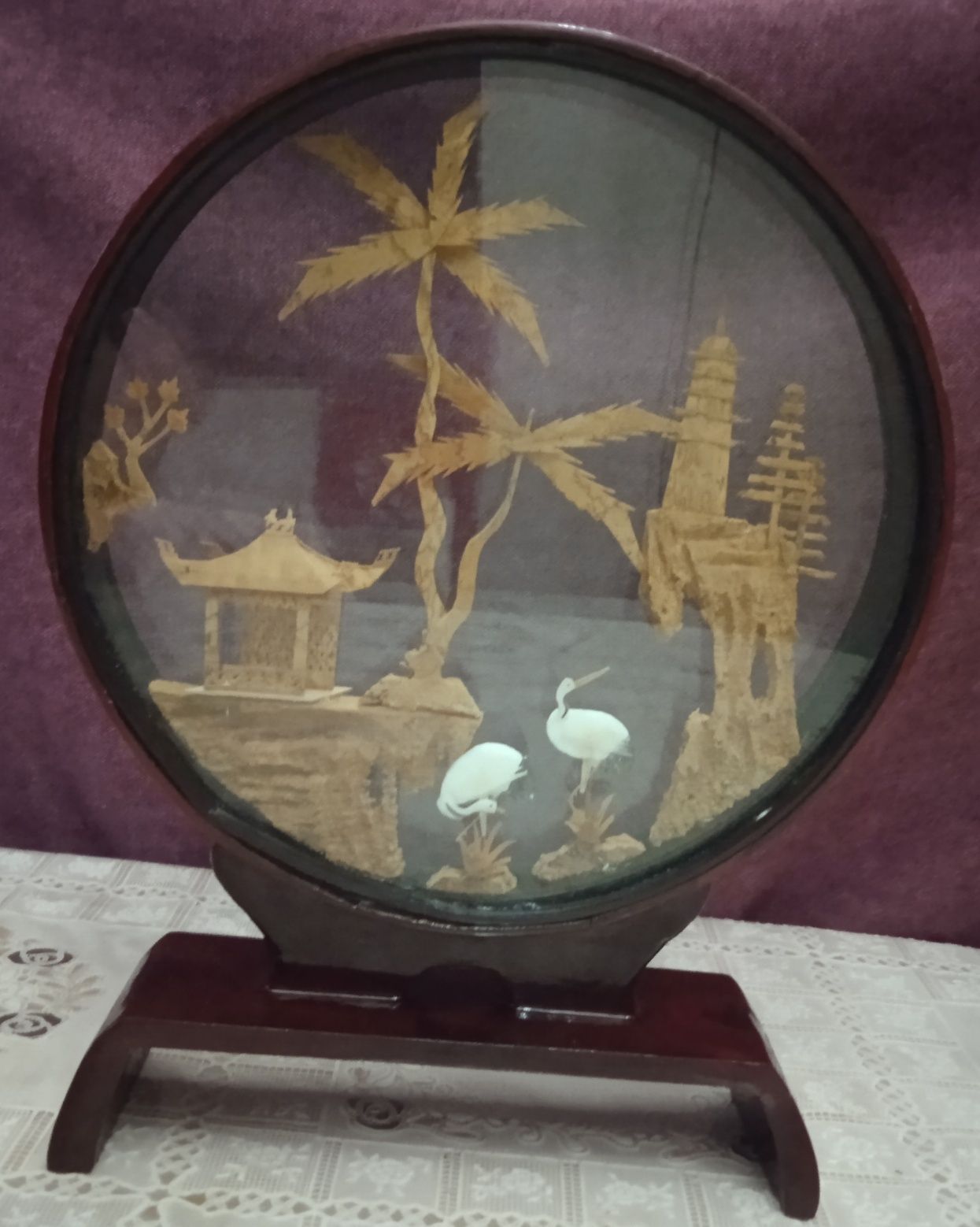 Ошибана,Картина из пробкового дерева.Кітай