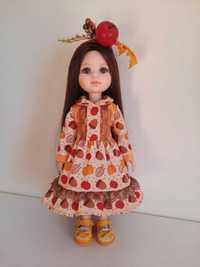 Sukienka +wieniec jesienny dla lalki Paola Reina, La Lalla 32-33 cm.
