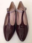 туфли лаковая кожа  бордовые Clarks 36