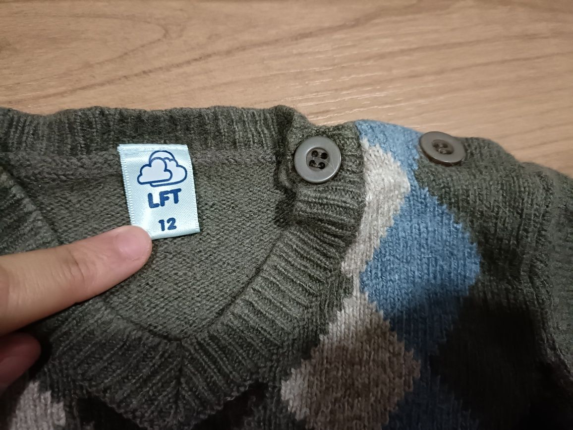 Pullover de lã bebé LFT - 12 meses