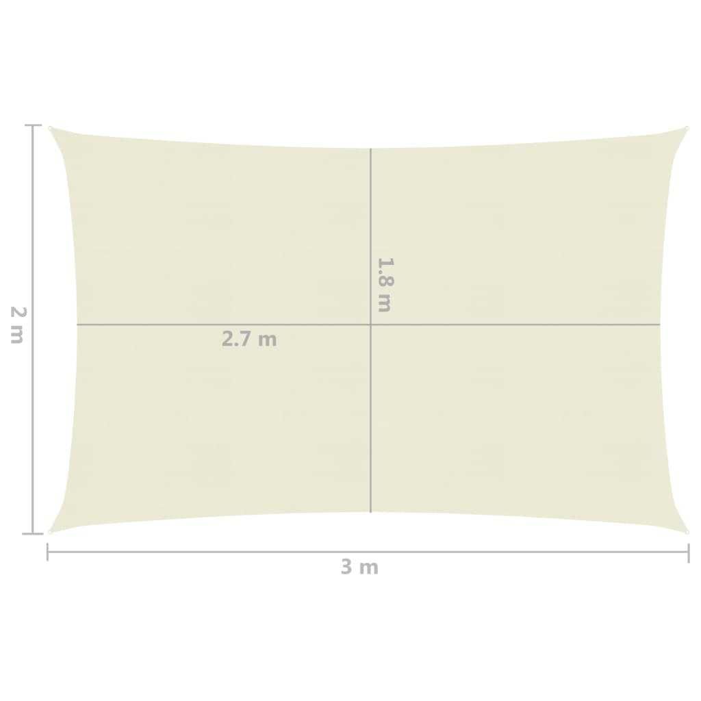 Żagiel ogrodowy prostokątny, 2x3 m osłona przeciwsłoneczna Oxford