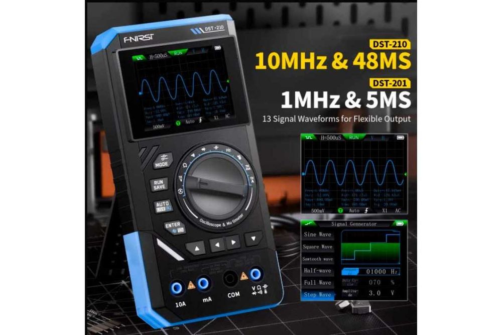 FNIRSI DST-210  осциллограф + цифровой мультиметр + генератор сигналов