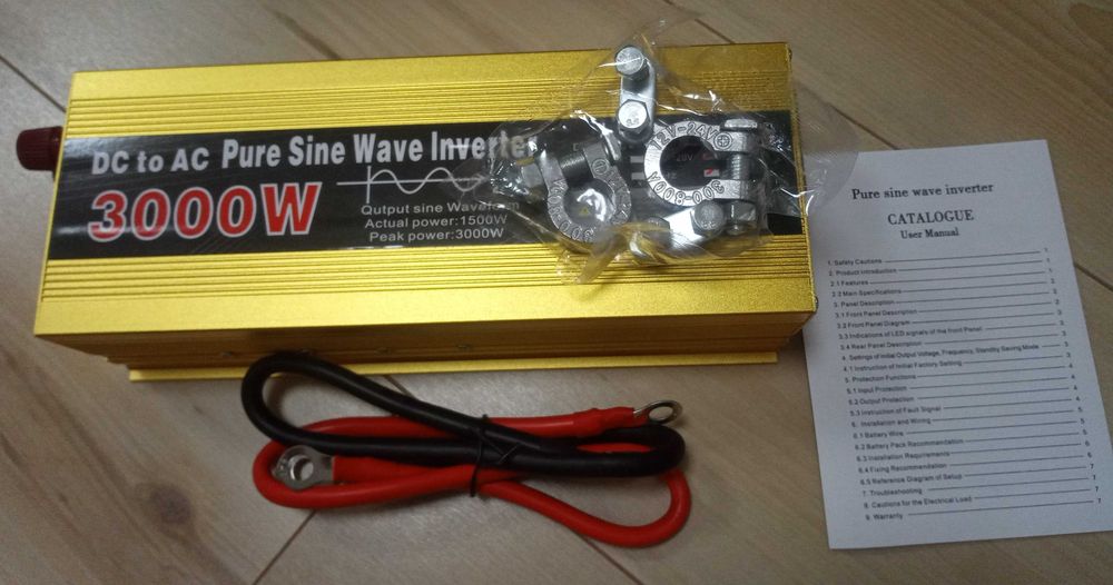 інвертор з 12В робить 220В чистий синус 3000Вт пікової чиста синусоїда