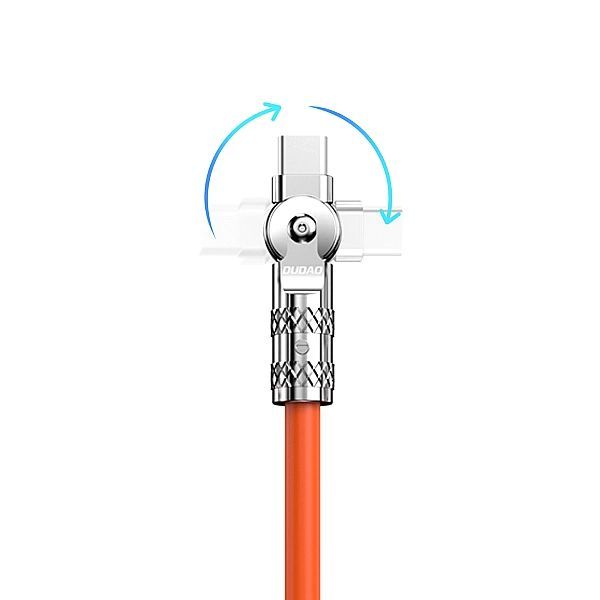 Kabel kątowy Usb-a - Lightning 30w 1m rotacja 180° Dudao - pomarańczow