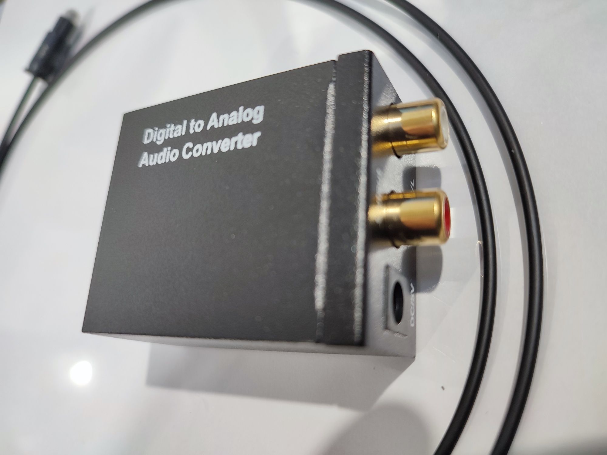 Konwerter audio - DAC. Z Toslink, Coaxial na 2x RCA. Zestaw. Nowy