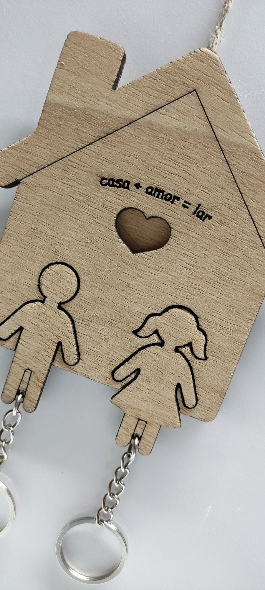 Chaveiro com encaixe para porta-chaves