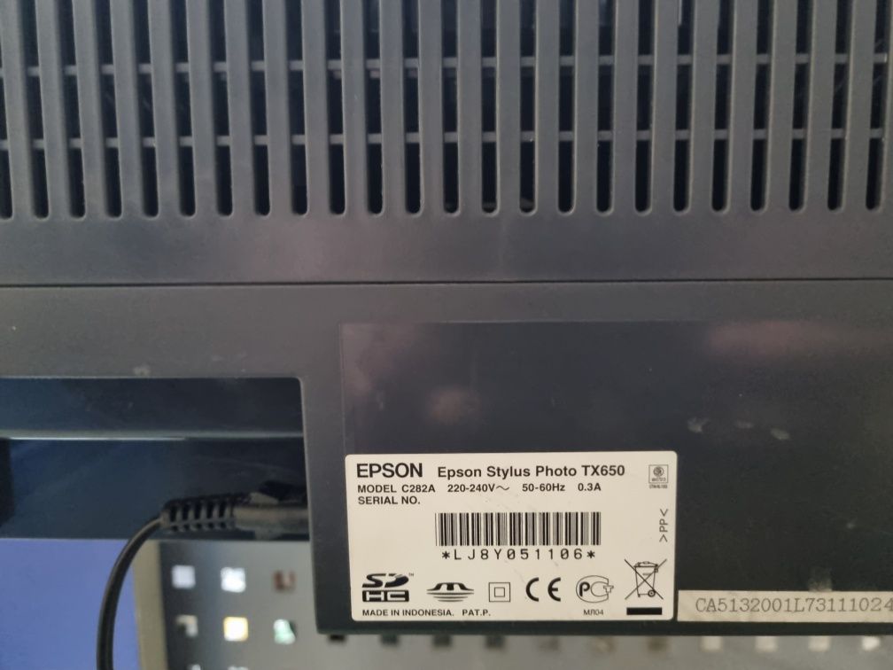Epson Stylus Photo TX650 (друкує, потребує профілактики, заправляється