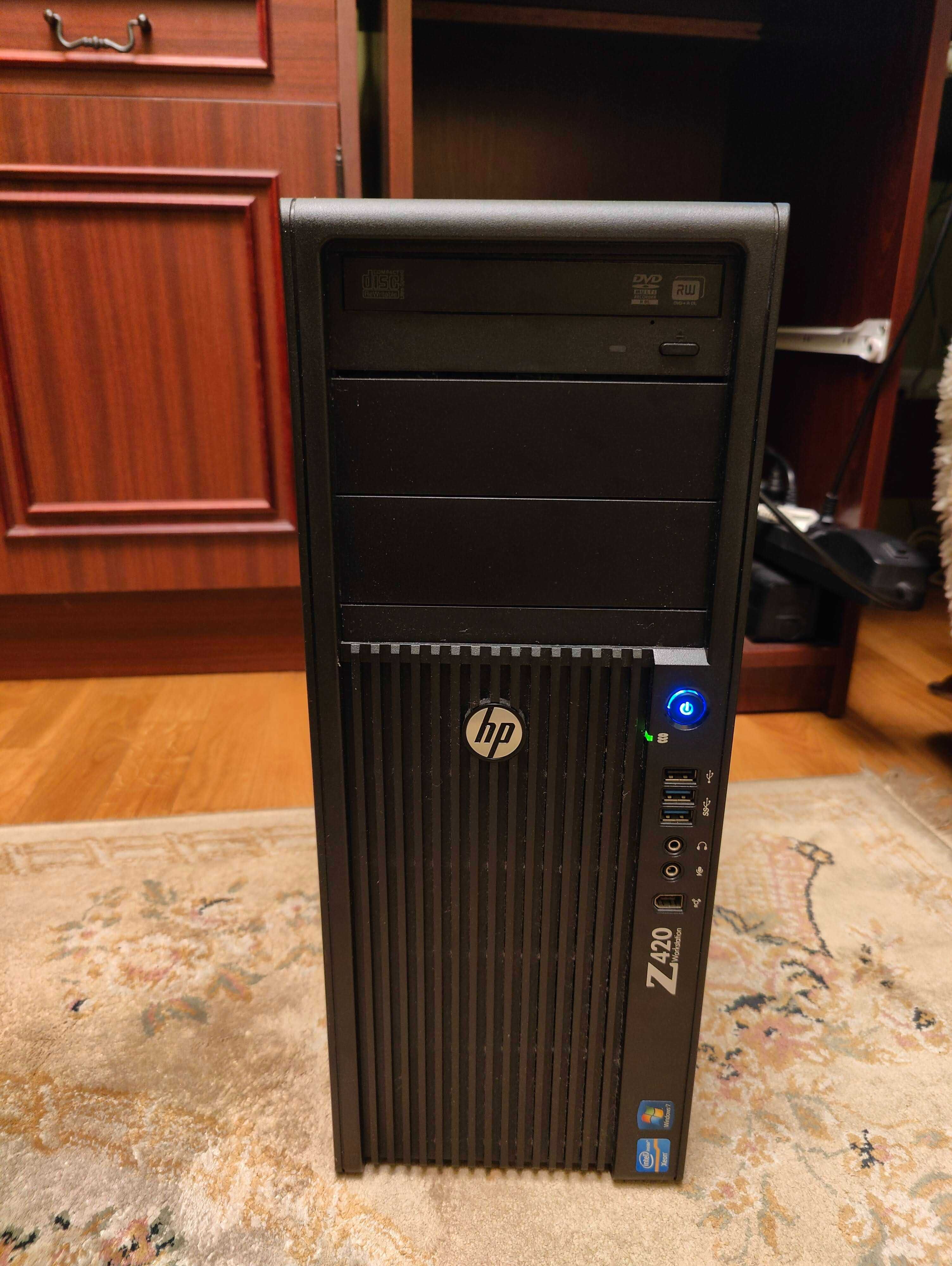 Komputer HP Z420, Intel Xeon E5-1603, 8GB RAM, Win 10