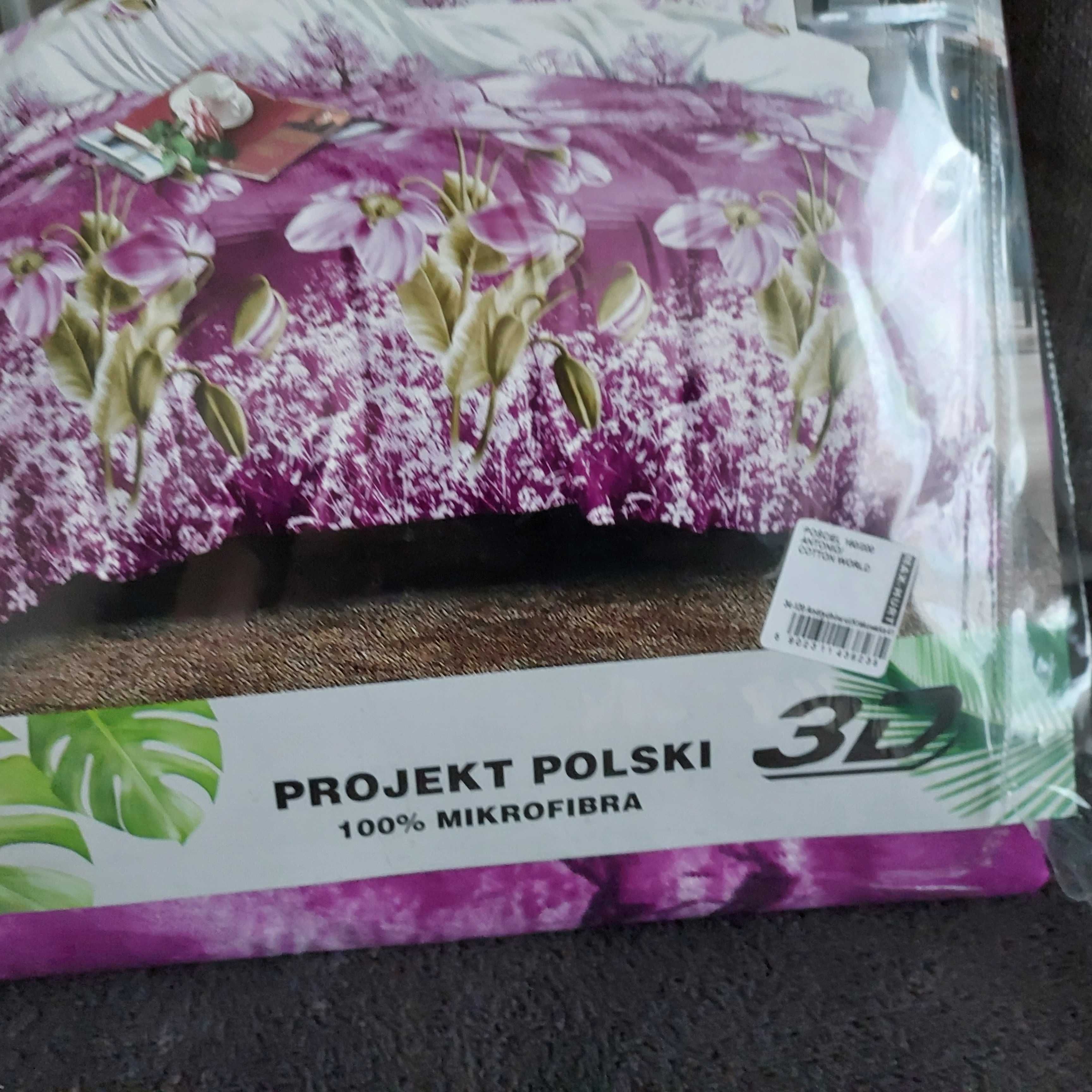 Pościel komplet- poszwa i 2 poduszki. Nowe