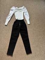 Штани джинси коттон та блузка на дівчинку 10-11 років