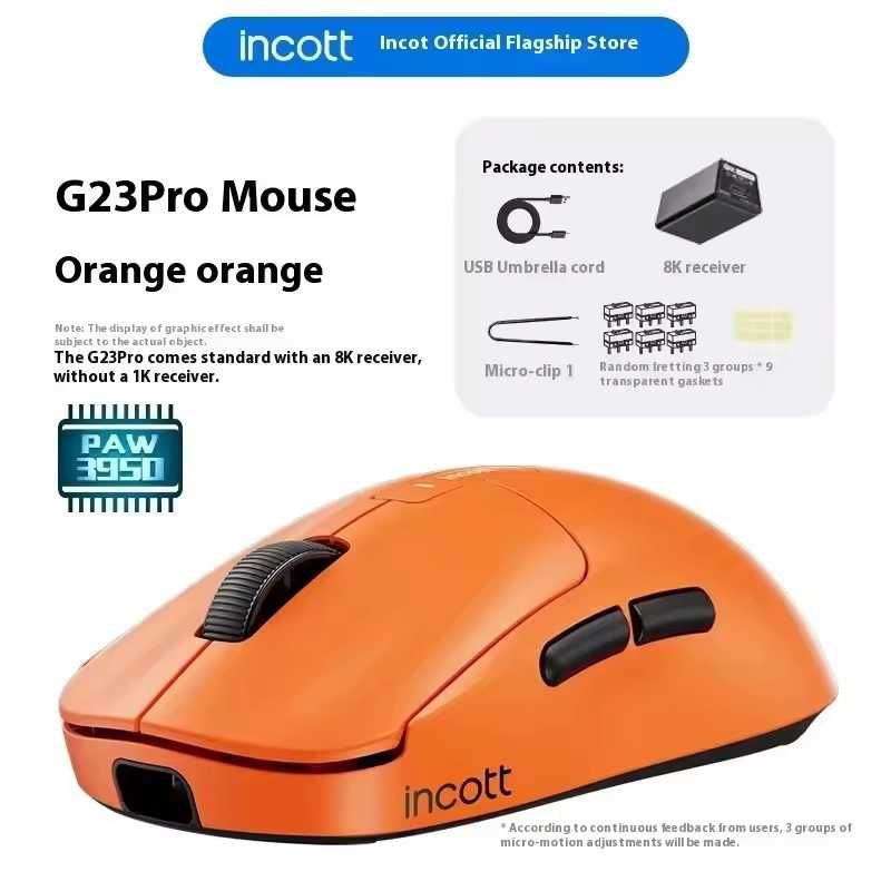 ‼️ NEW ‼️ УНІКАЛЬНА ігрова миша Incott G23 Pro 8K PAW3950 Hot Swap