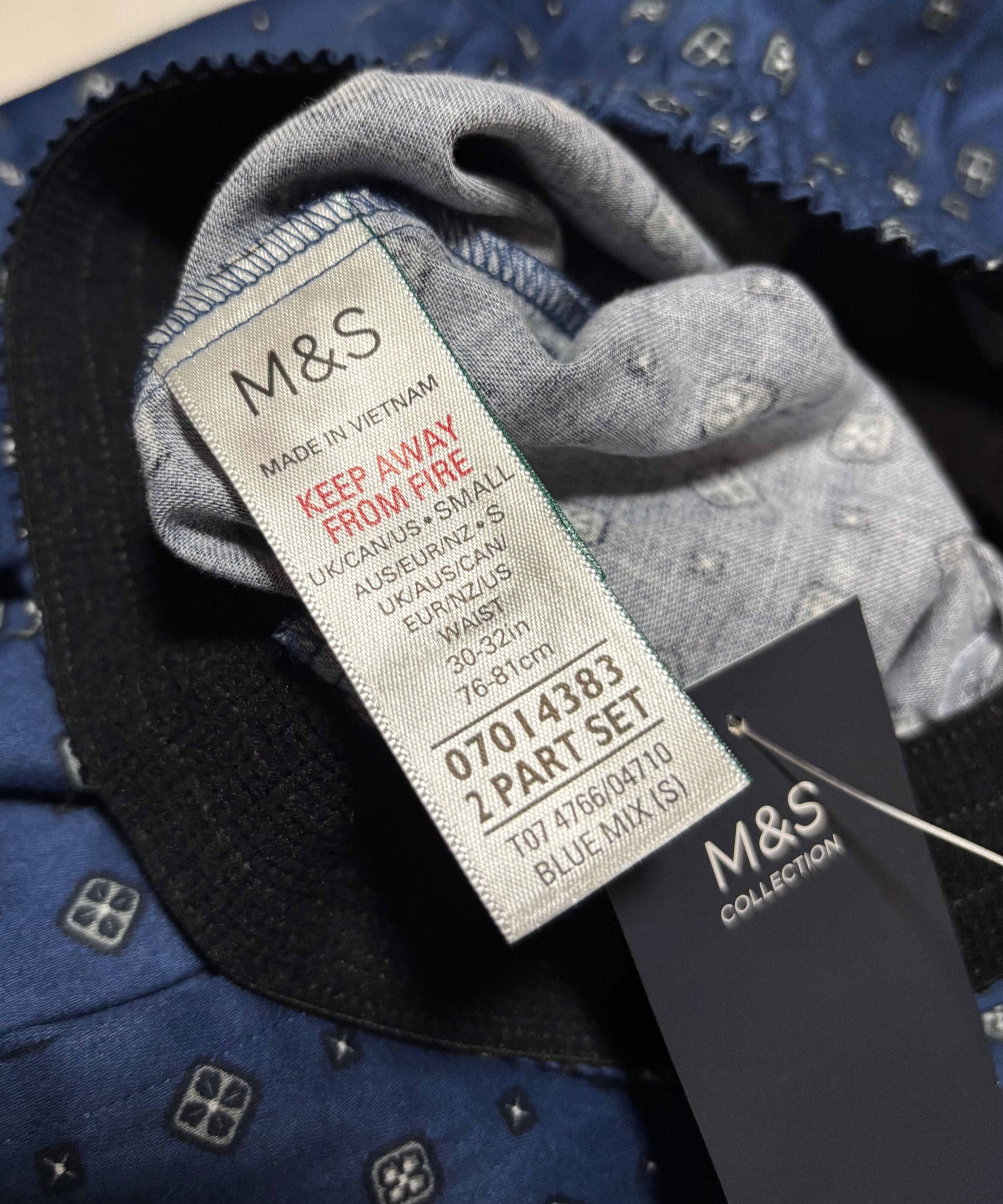 Marks & Spencer S M Хлопковые Мужские пижамные штаны s пижама спенсер