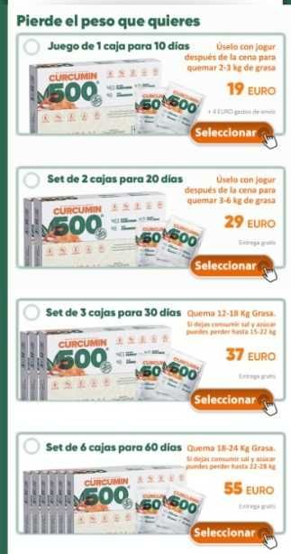 Curcumin500 Perfeito para perder peso