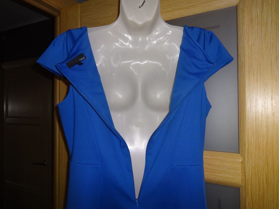 Next красивое нарядное синее женское платье 50 52 XL XXL