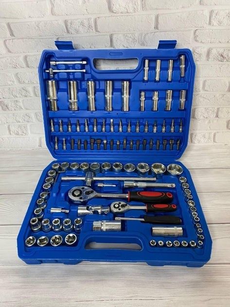 Набір ключів у кейсі 108 предметів Tools, набор торцевих головок