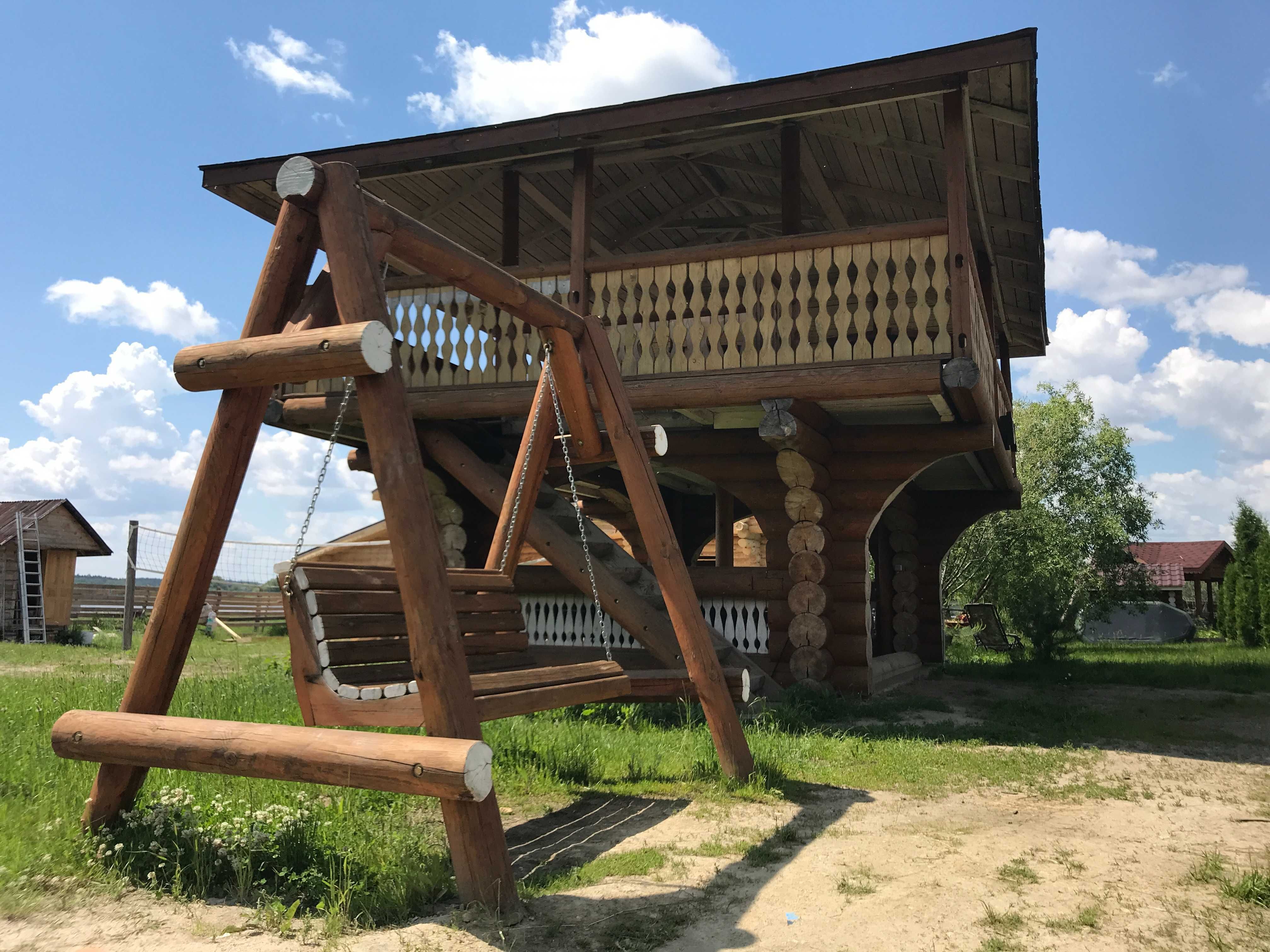 Оренда зрубу з сауною біля озера. Заміський відпочинок під Київом.