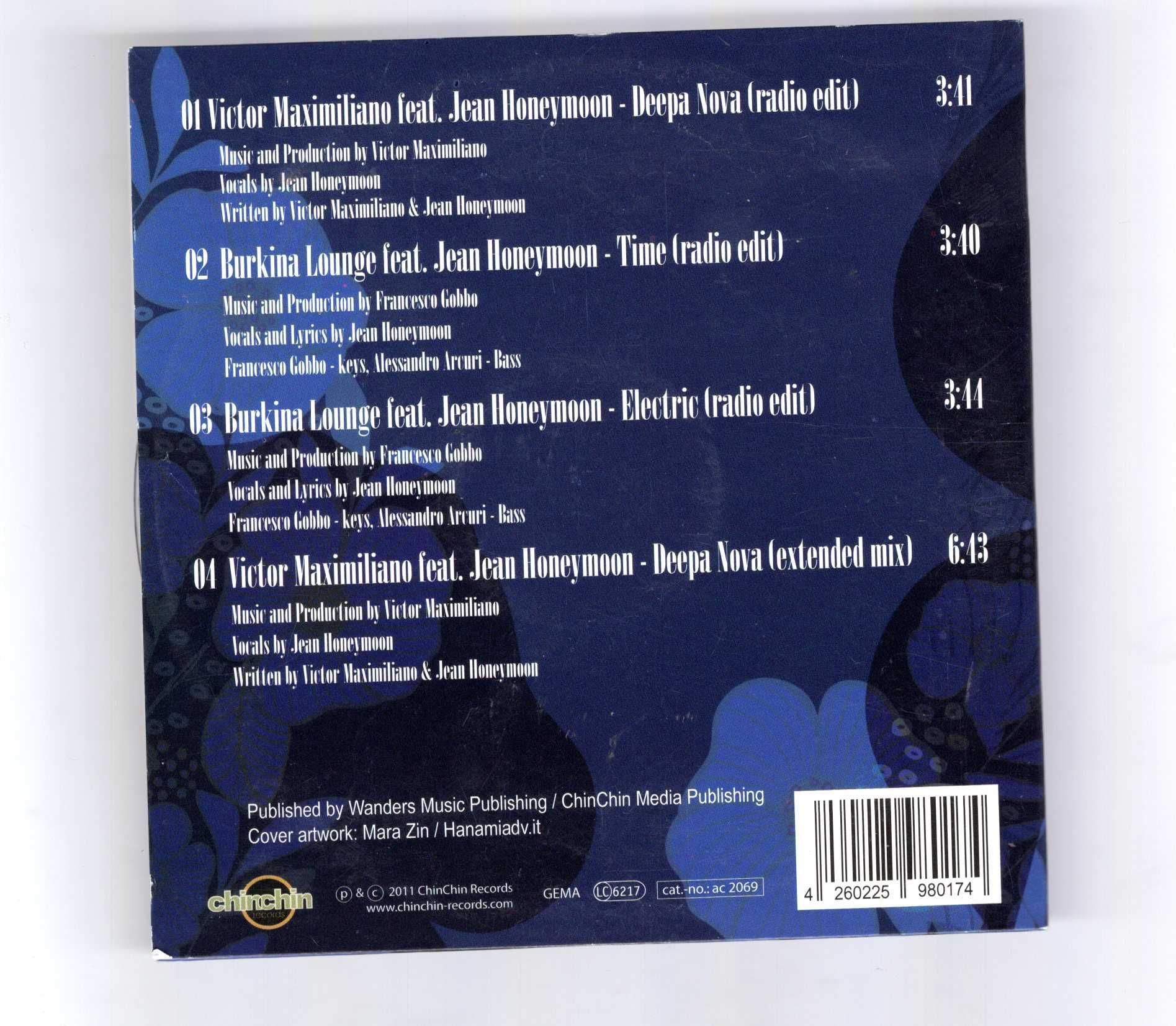 Jean Honeymoon Victor Maximiliano Burkina Lounge - Deepa Nova EP (CD)